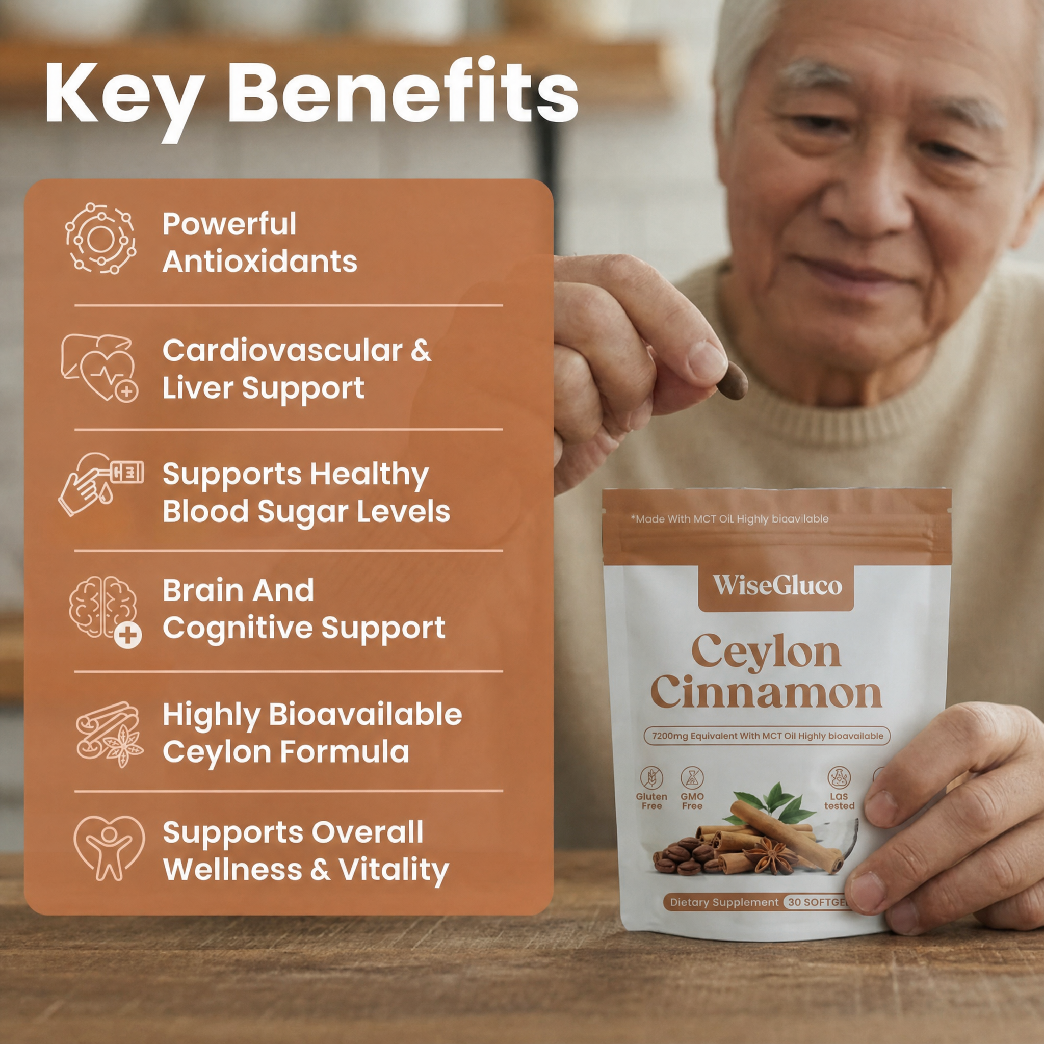 Ceylon Cinnamon 7200mg Equivalent MCT Oil